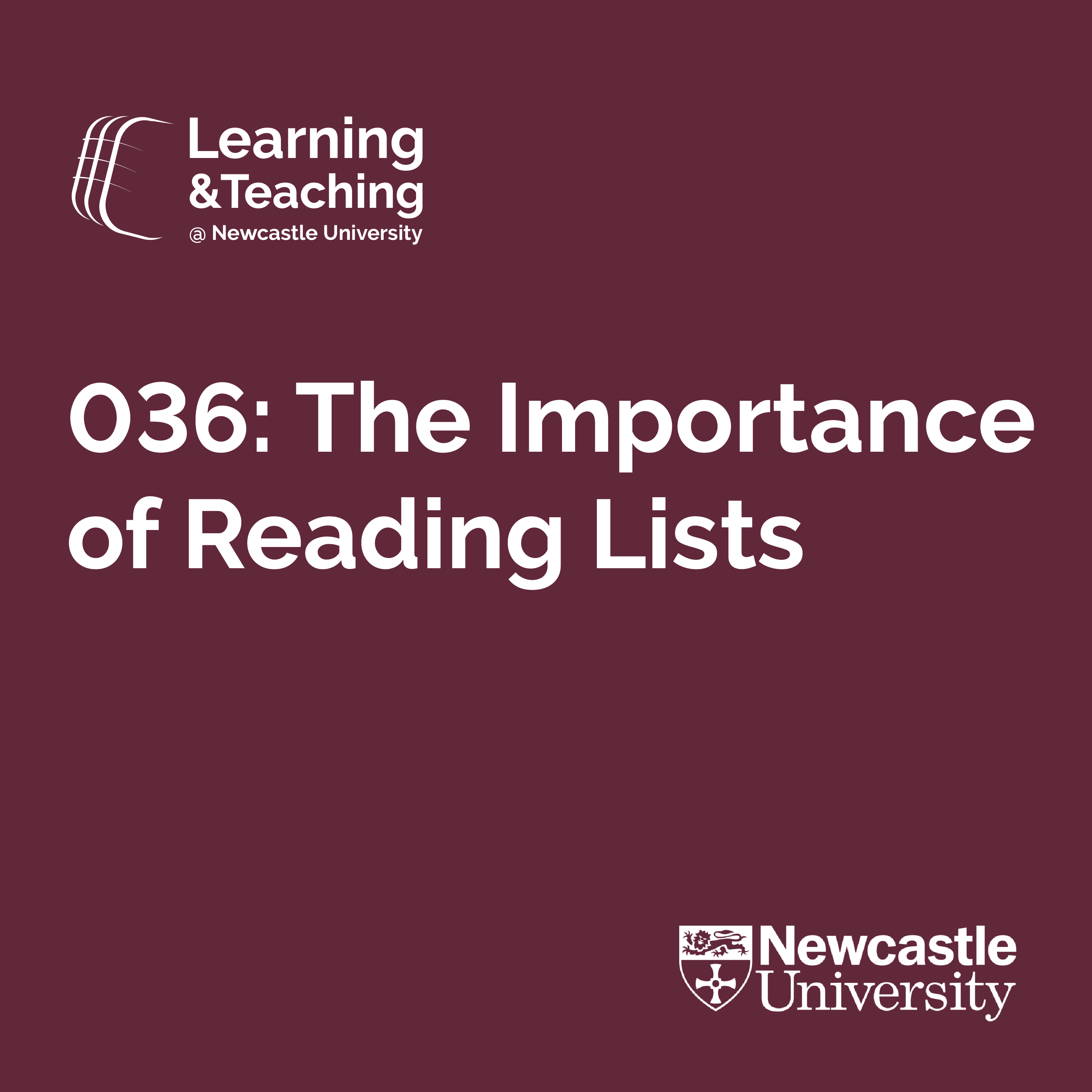 Episode 036: The Importance of Reading Lists